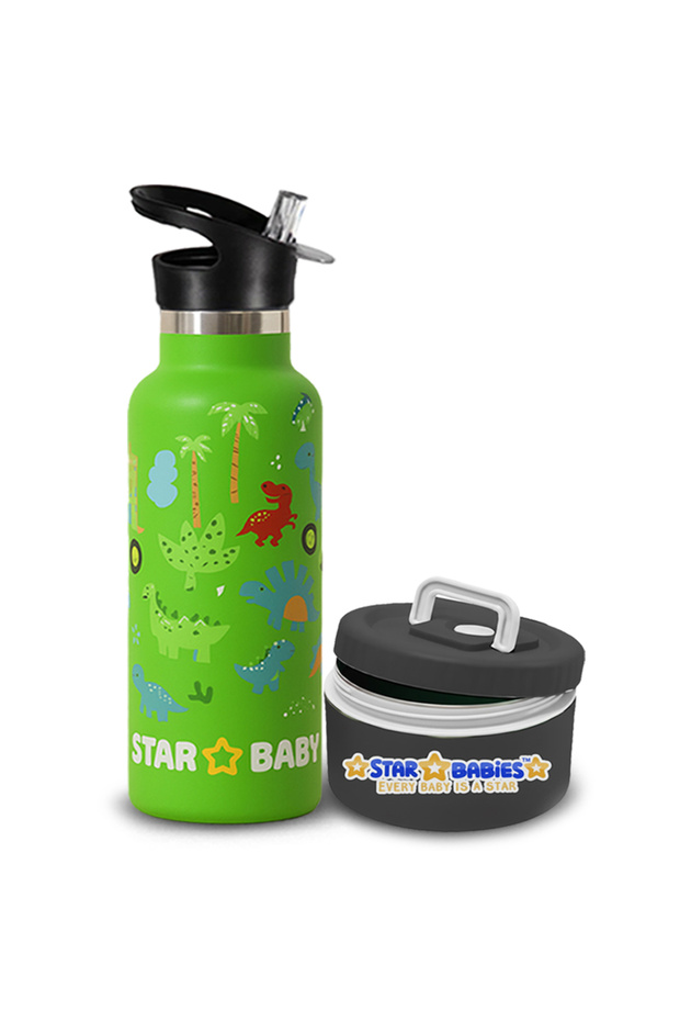 Stainless Steel Vaccum Insulated Water Bottle 500ml With Thermal Insulated Mini Food Jar Combo Set