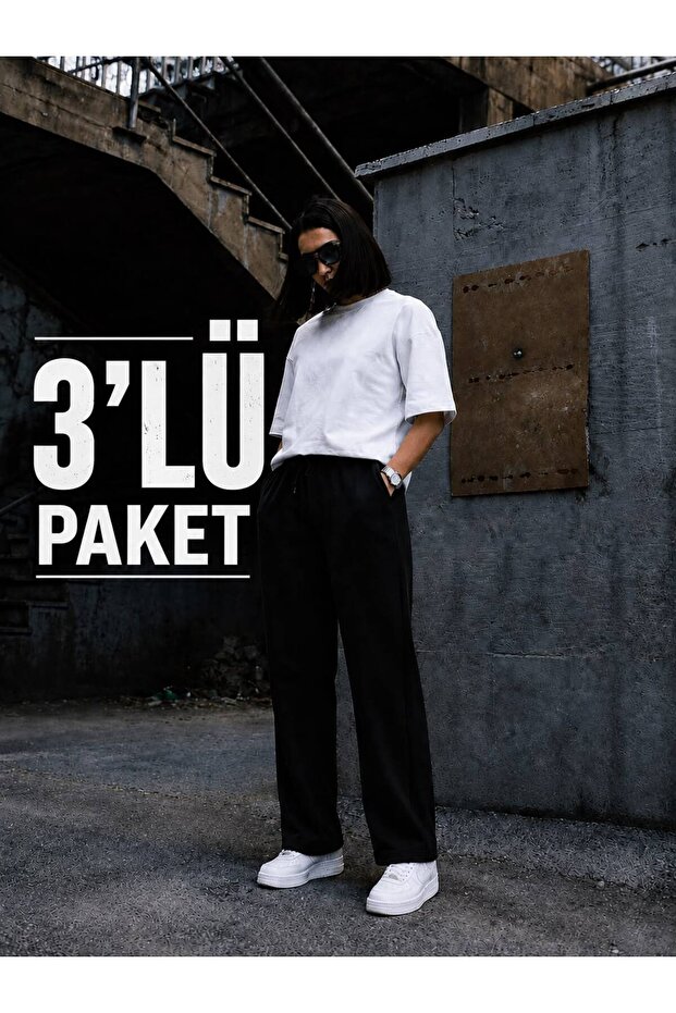 3-Piece Women's Premium Sweatpants 2 Thread Sweatpants (3 Pcs)