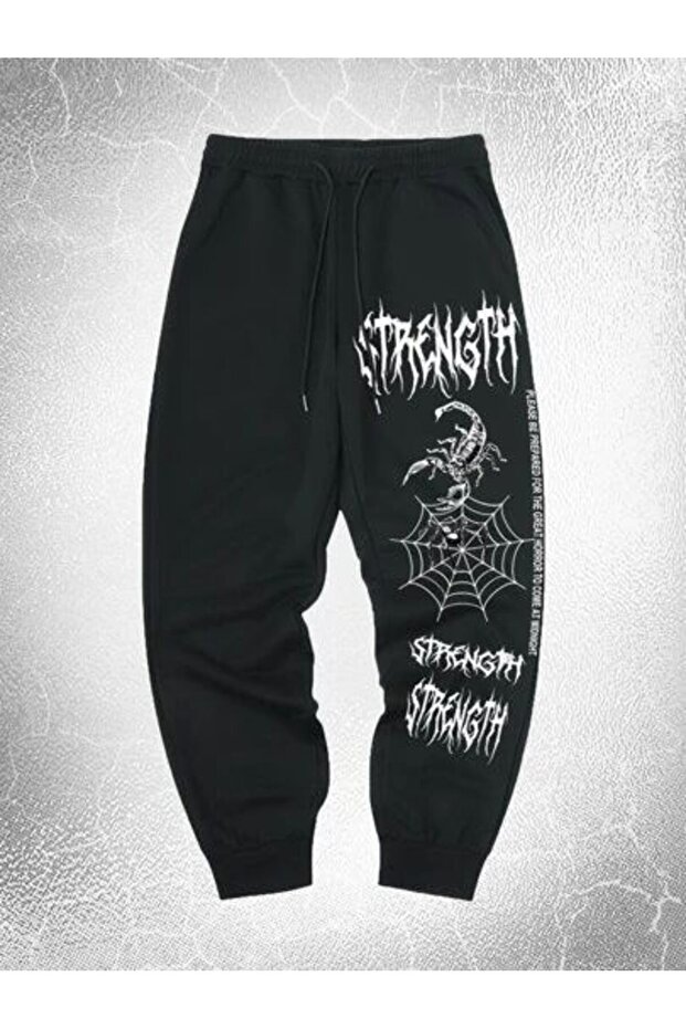 Spider Figured Front Printed Daily Use Trousers