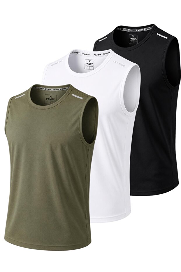 3-Pack Quick Dry Breathable Athletic Technical Athlete Zero Sleeve T-Shirt