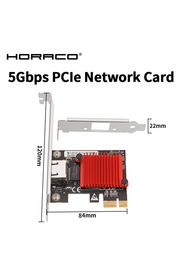 بطاقة شبكة ZX-5G-RTL8126-T1 5G PCIe، محول إيثرنت 5 جيجابت في الثانية لسطح المكتب PCI-E X1 إلى شبكة 5G بسرعة 5000 ميجابت في الثانية