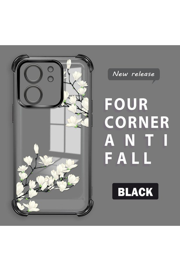 Xiaomi Mi 13t Pro/Mi 13t Compatible Transparent Back Four-Corner Reinforced Impact Protection Silicone Case