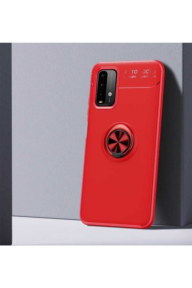 Silicone Ravel Cover with Rotatable Ring Stand for Xiaomi Redmi Note 9 4g Compatible Mobile Phone