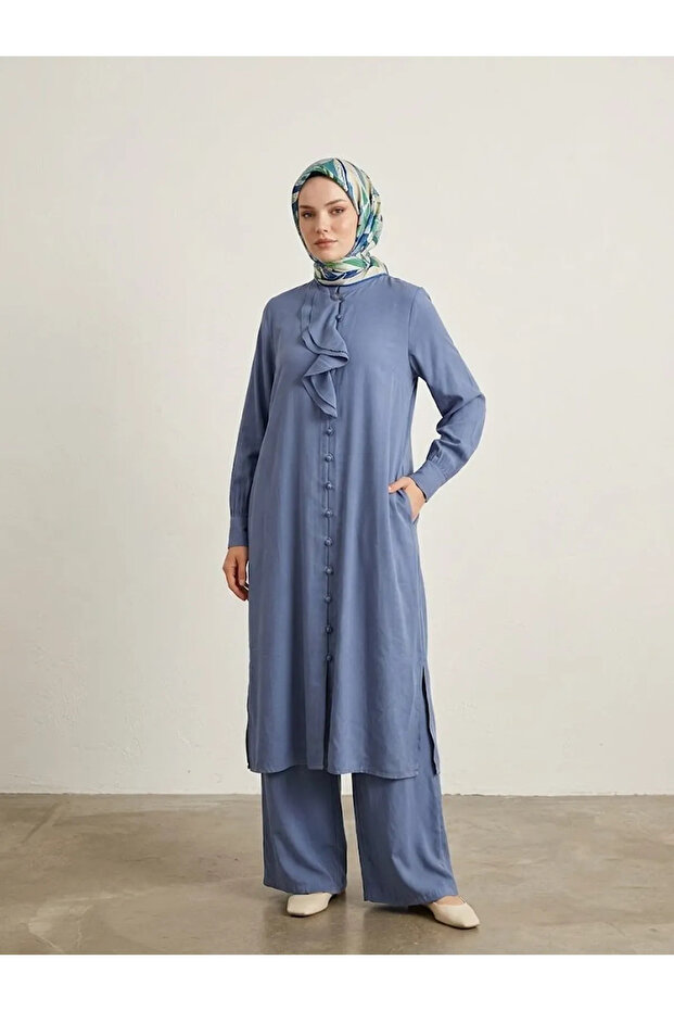 Biritli Trouser Suit-Indigo