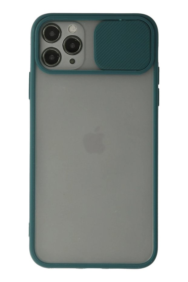 Concepta iPhone 11 Pro Case Palm Frosted Camera Sliding Silicone (191121) - Green