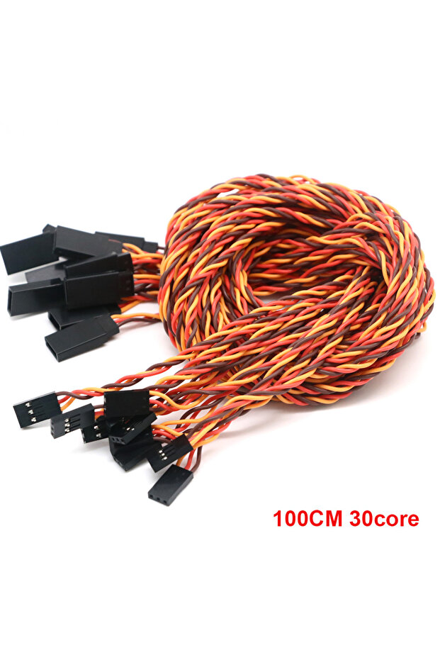 100CM 30core 10pcs 10 / 15 / 30 / 50 / 100cm Servo Extension Cable 30 / 60 Core For Futaba JR Anti-i