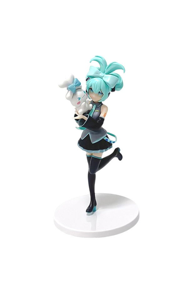 Bandai 1pcs-opp Anime Figurine Hatsune Miku Standing Posture and Sitting Posture Series Cute Action