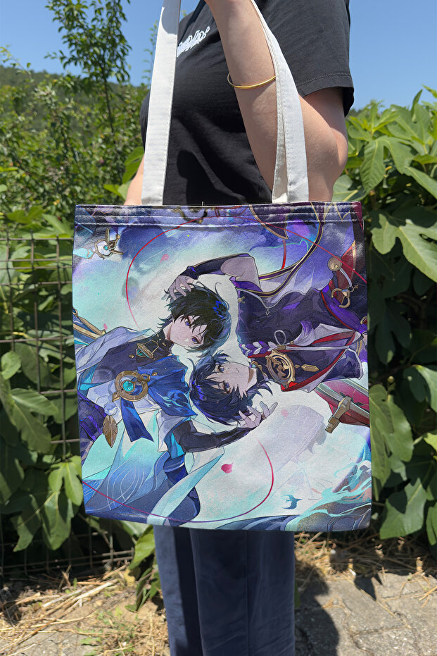 Wanderer Genshin Impact V2 Double Sided Canvas Print Tote Bag Anime Bag