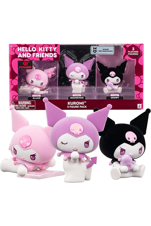 Hello Kitty & Friends Premium Kuromi Figures, 3-Pack