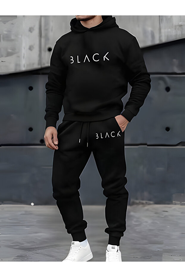 Unisex Character Hooded Sweatshirt Set - Face and All-Over Surface Printed, Comfortable Lace-Up Hoodie