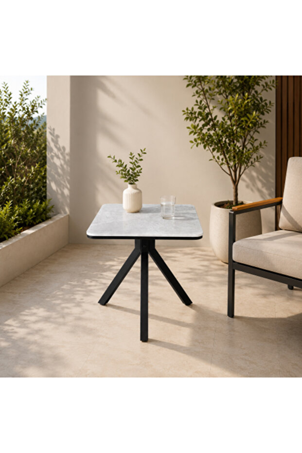 Ceramic Cafe Table SHT-240 GREY - Grey 60x60 cm
