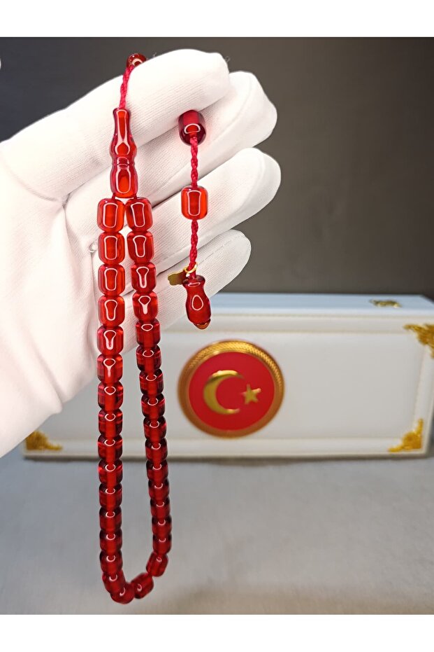 Fire Amber Tesbih with Systemic Tassel