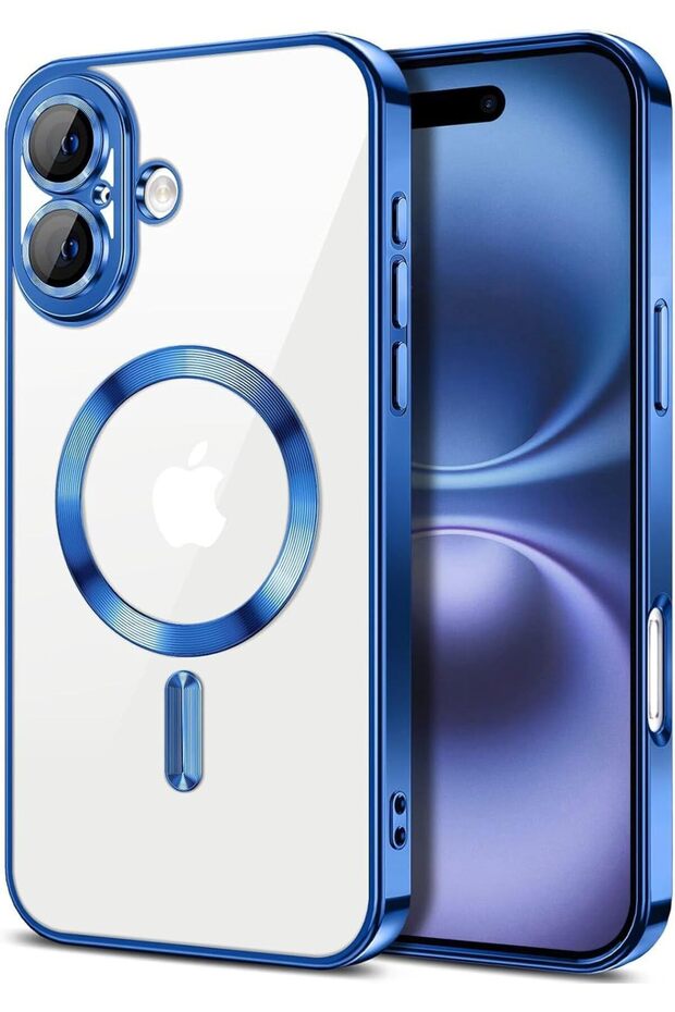 iPhone 16 Magsafe Compatible Transparent Camera Lens Protected Shock-Absorbing Silicone Phone Case
