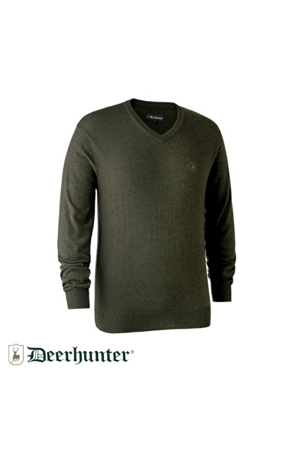 Kingston Green V-Neck Sweater