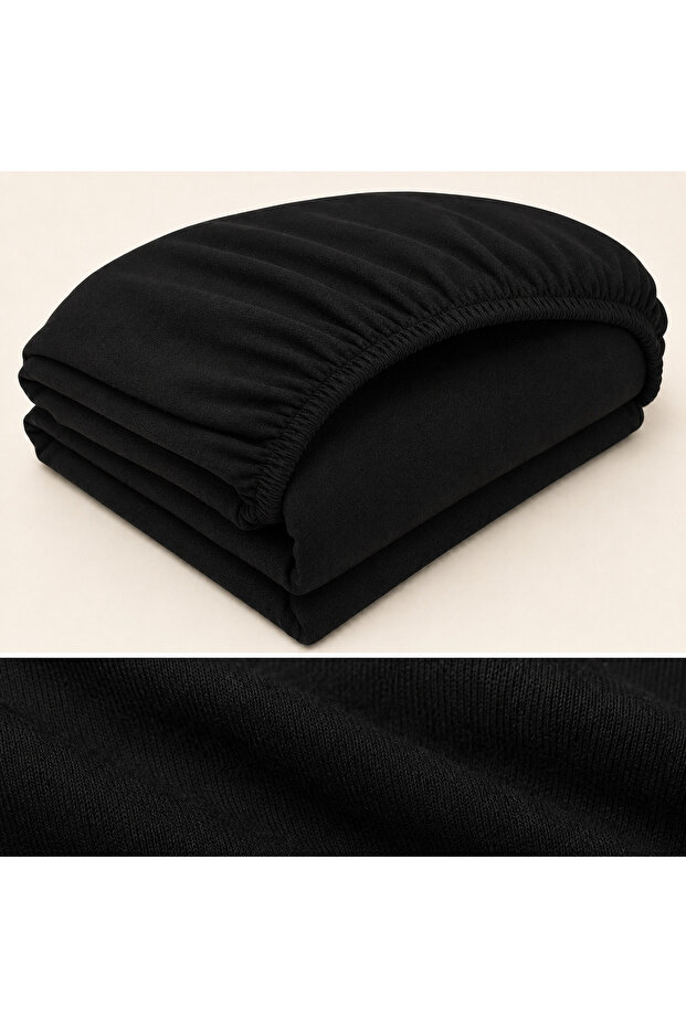 Single Elastic Combed Cotton Bed Sheet 100X200+27 cm 4 Sides Elastic