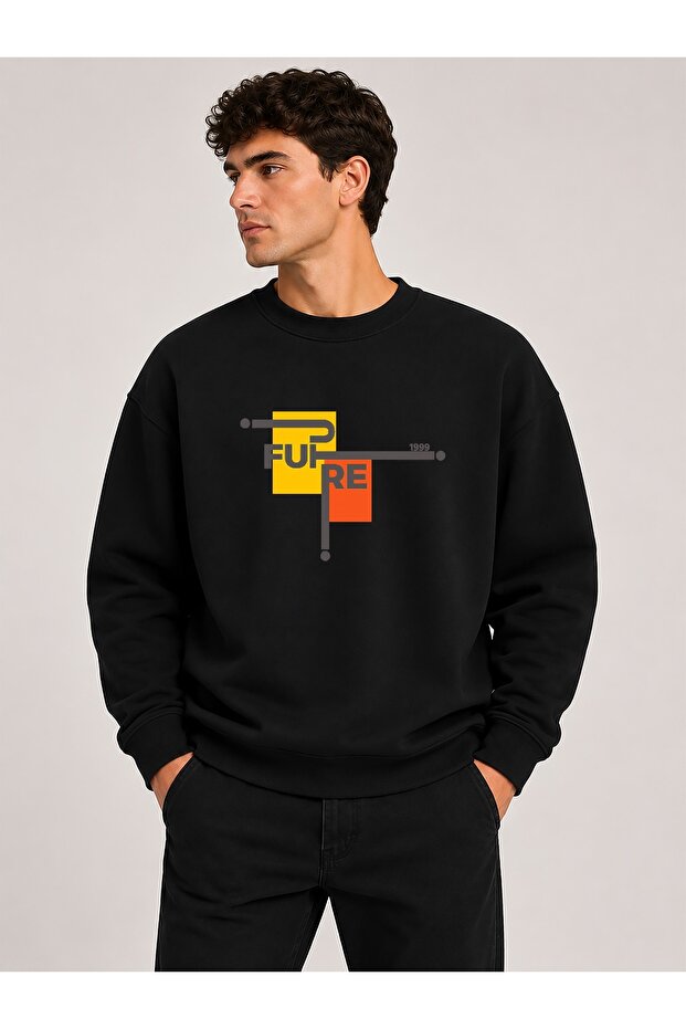 Future Printed Crew Neck 2 Thread Sweatshirt
