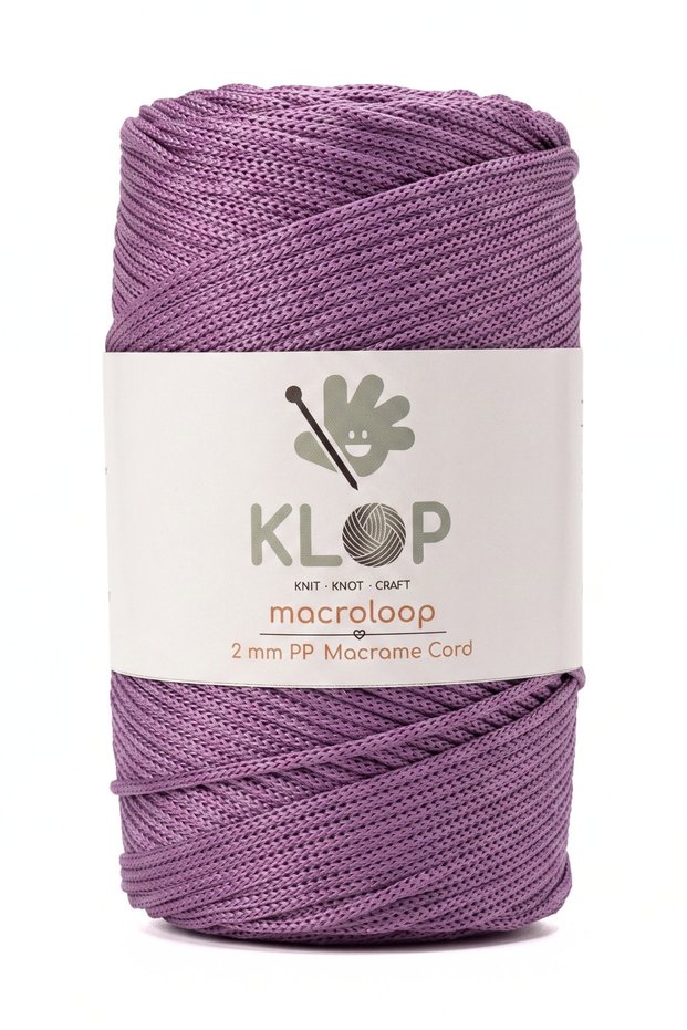 Polyester Macrame Cord 200 Gr 2 mm - 230 m Supla Cord and Bag Thread Plum