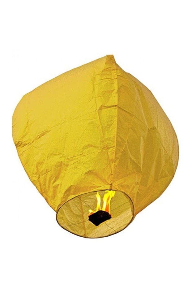 Flying lantern, biodegradable paper, Yellow