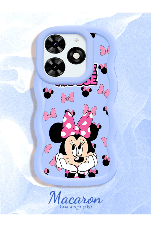 Case for Tecno Spark 20/20C Compatible Wavy Frame Mouse Cartoon Pattern Quality Silicone Phone Case