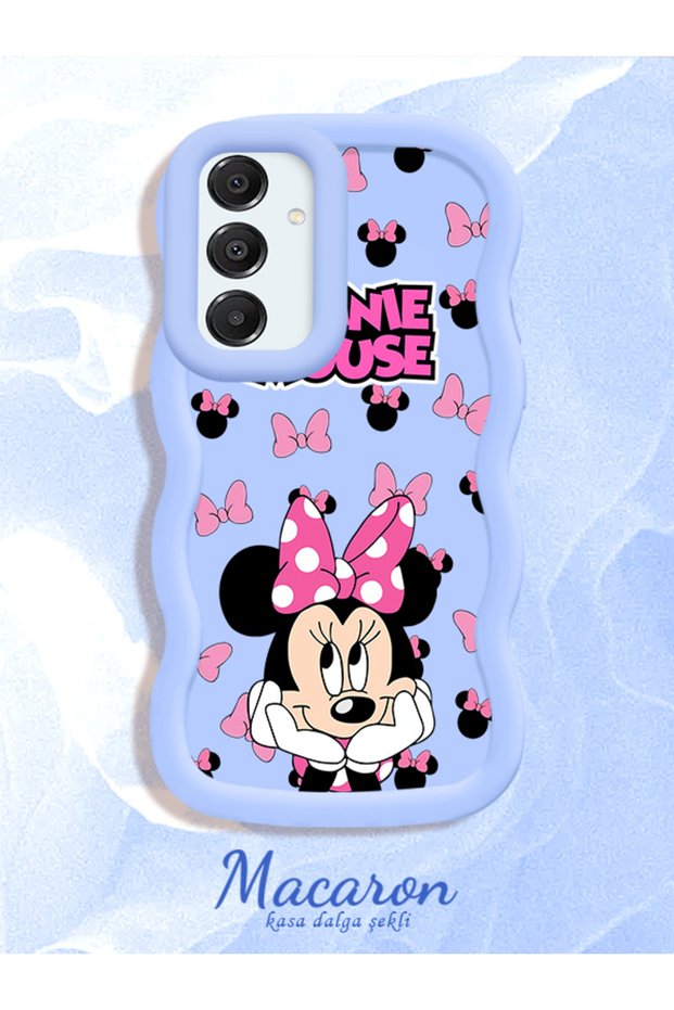 Samsung Galaxy A16 4G/5G Compatible Wavy Frame Mouse Cartoon Patterned Quality Silicone Case