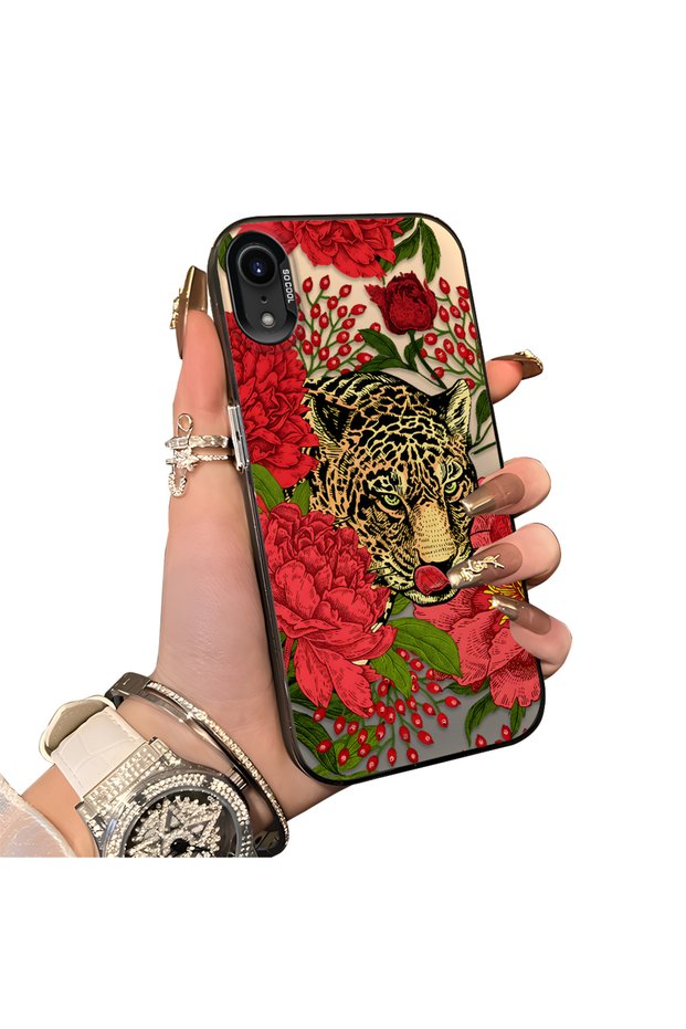iPhone Xr Compatible Hard Acrylic Back Silicone Edge Lens Protection Case
