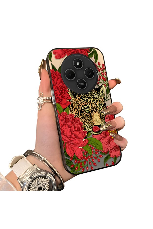 Xiaomi Redmi 14C 4G/5G Compatible Hard Acrylic Back Silicone Edge Lens Protection Case