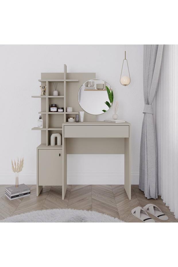 Mup Modern Dressing Table - 35 x 151 x 105 CM - Beige - M.MA.13649.6