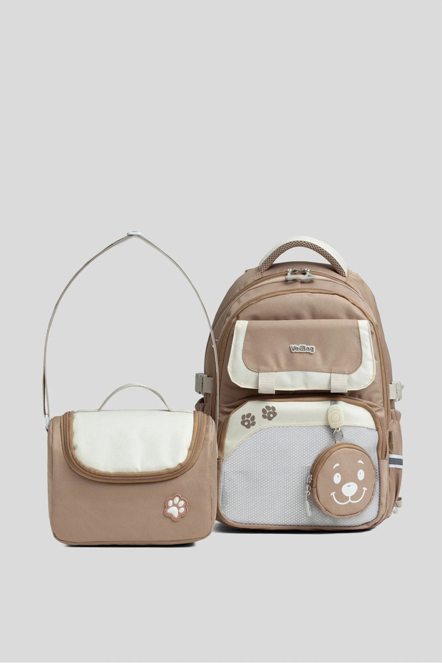 Primary School Orthopedic School Bag Set of 2 with Lunch Box and Reflective Detail