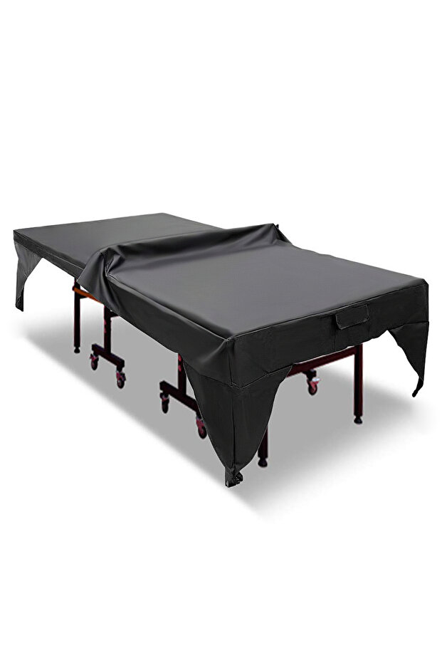 Ping Pong Table Cover - Outdoor/Indoor Waterproof & Dustproof Folding Table Protective Cover - Heavy-Duty & Durable - Black