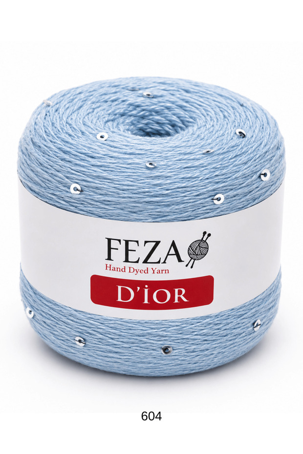 D'Ior Glittery Sequin Knitting Yarn 100 Gr 310 Meters Cotton Hand Knitting Yarn – Bandana - Shawl Etc. Accessories