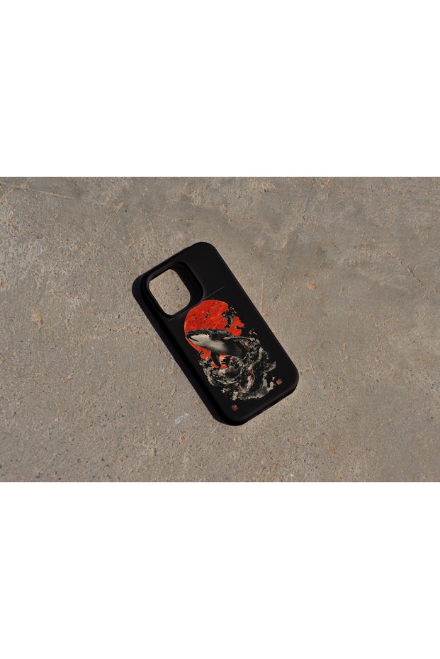 iPhone 14 Pro Max Compatible Whale Design Jopn Art Velvet Interior Surface Premium Launch Phone Case