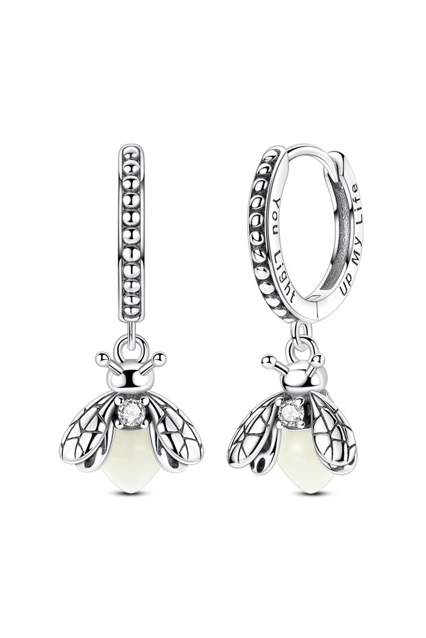 KTE539 Woman Earring 925 Silver Original Eardrop Hoop Earring Sunflower Bee Bow Fashion Jewelry