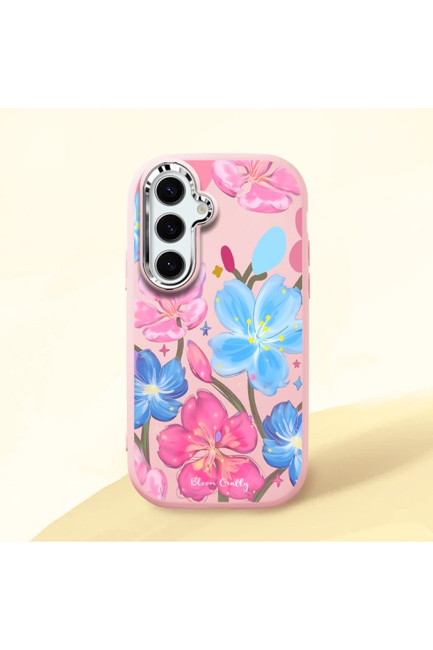 Pink Silicone Case with Shock-Absorbing Camera Protections Compatible with Samsung Galaxy S25