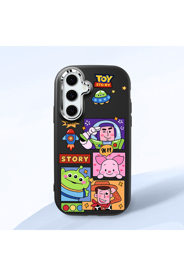 Black Silicone Case Compatible with Samsung Galaxy S24 Fe with Shock-Absorbing Camera Protections
