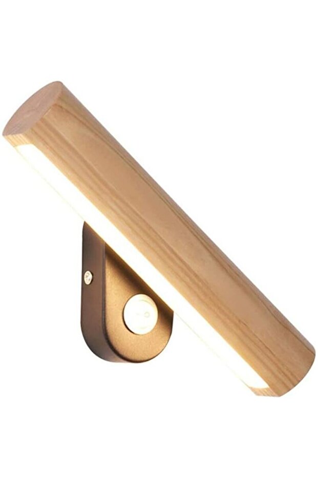 Wooden rotating LED wall lamp 3 colors.