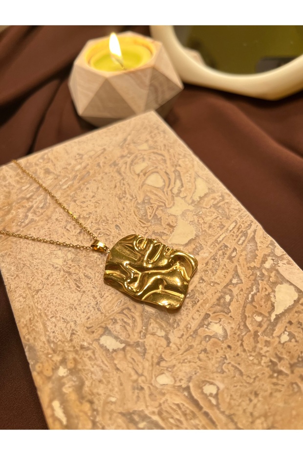 Gold çelik kolye