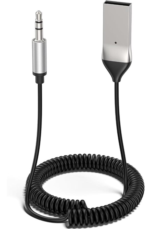 محول بلوتوث AUX، مستقبل بلوتوث 5.3 للسيارة، محول صوت USB مع مقبس 3.5 ملم للسيارة أو