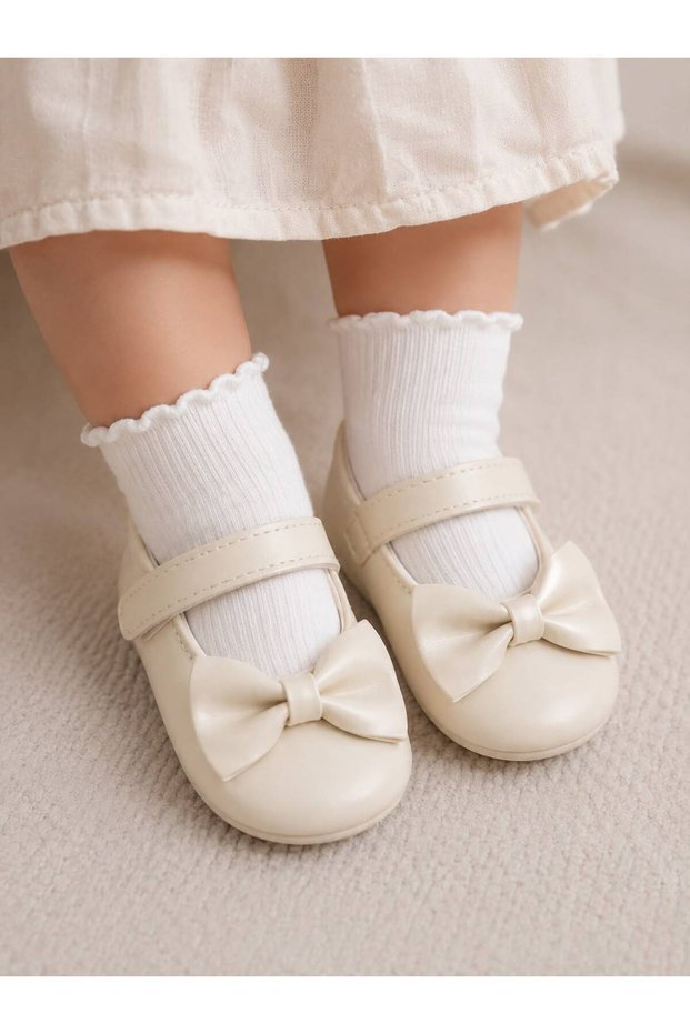 Baby Booties-Home Shoes, Light-Comfortable First Step Shoes, Velcro Comfort, Non-Slip Sole, Ballet Shoes