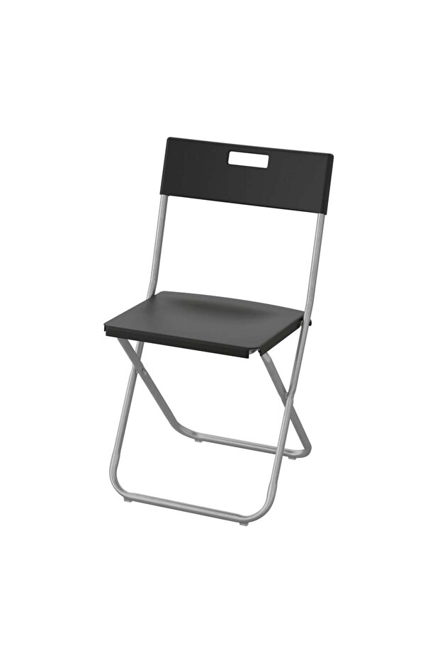 GUNDE Folding chair, black