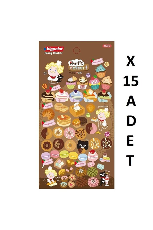 Sticker Chef's Desserts X 15 Pieces