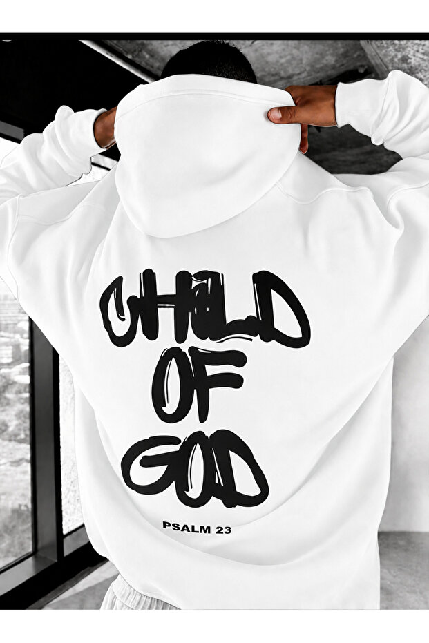 Unisex Child of God Front-Back Printed Embossed Sweatshirt