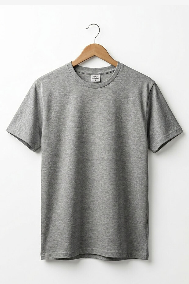 Summer Unprinted Plain 100% Cotton Crew Neck Basic Tshirt