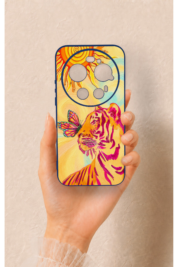 Mi 17 Ultra Compatible Tiger of the Sun Patterned Silicone Case
