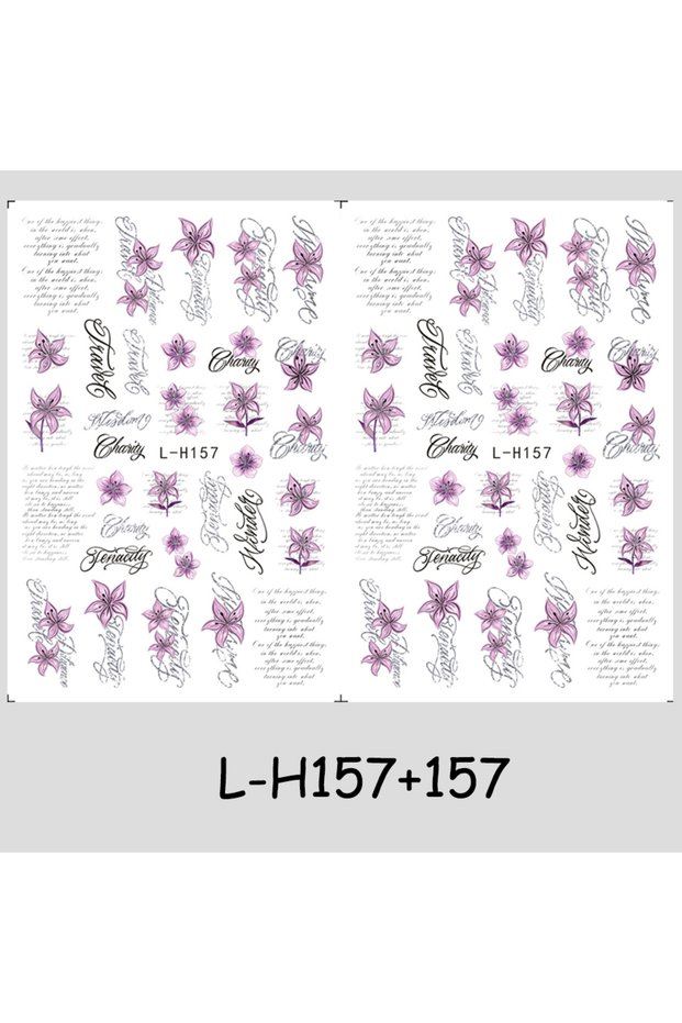 2 pcs L-H157 2/3 pcs Punk Style English Letters Nail Stickers Gothic Artistic Lettering Nail Charms