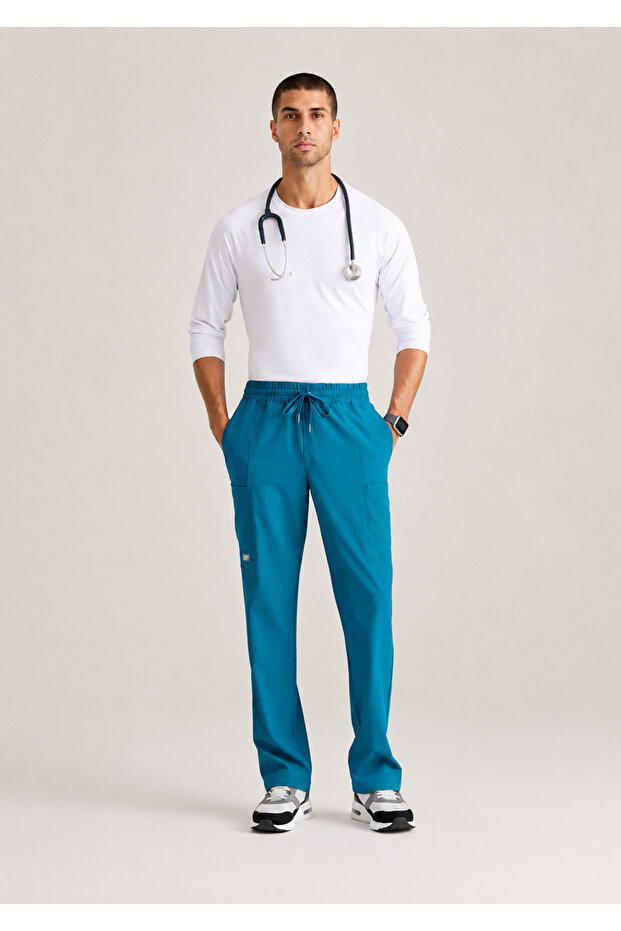 Skp688 Horizon Men's Scrubs Pants – Imported, 4-Way Stretch, Moisture-Wicking, and Comfortable Doctor/Nurse Single Bottom