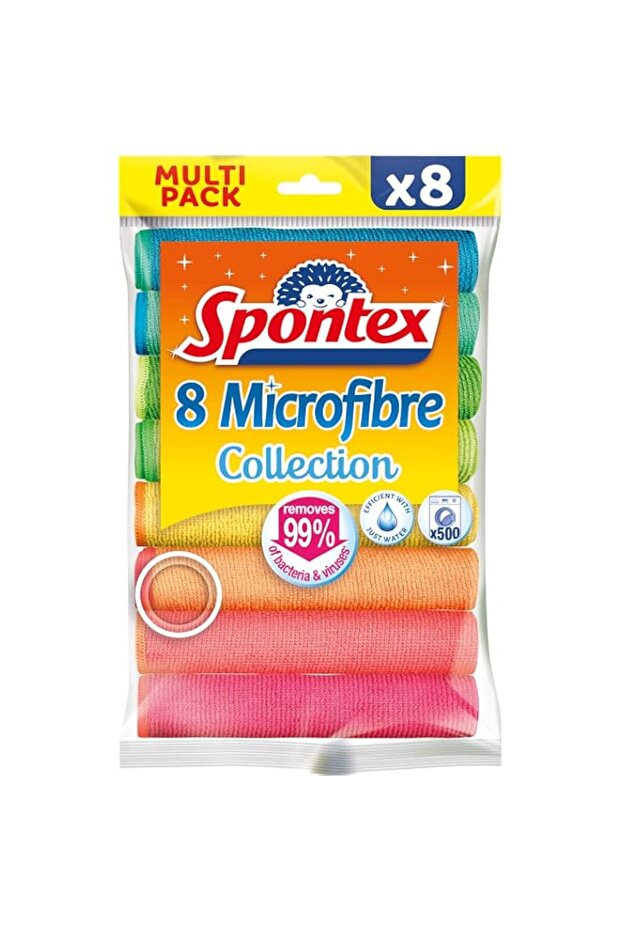 Spontex Microfibre Cloths - 8 Total Cloths