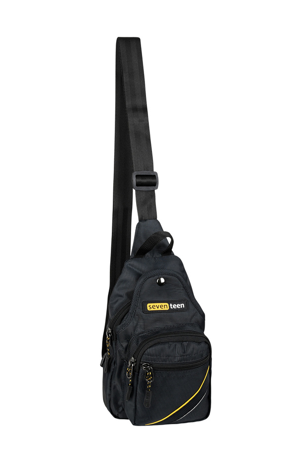 4955 Waterproof Black Multi-Compartment Crossbody Chest and Shoulder Bag (Body Bag)