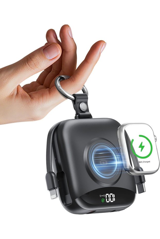 URBANNX 5-IN-1 Power Bank 10000mAh Built-in Cables & iWatch Wireless Charger