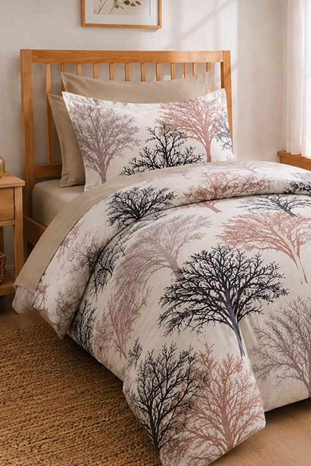 Spring Single Duvet Cover Set with Elastic Sheet