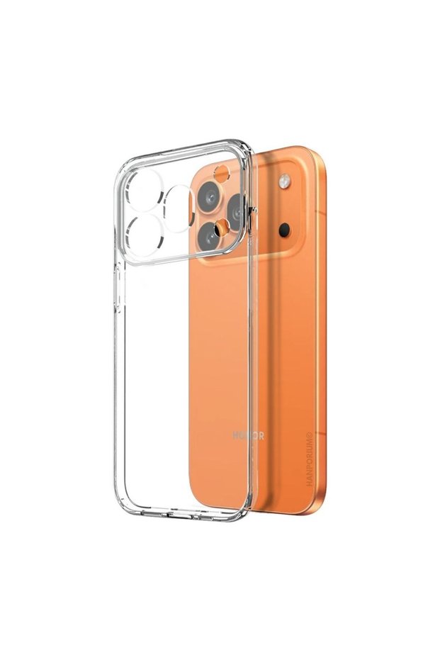 Honor 600 Pro Compatible Silicone Case - Pastel Color Tone Flexible Cover with Camera Protection - Transparent